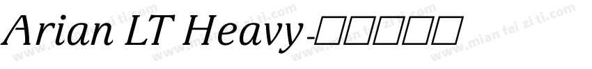 Arian LT Heavy字体转换